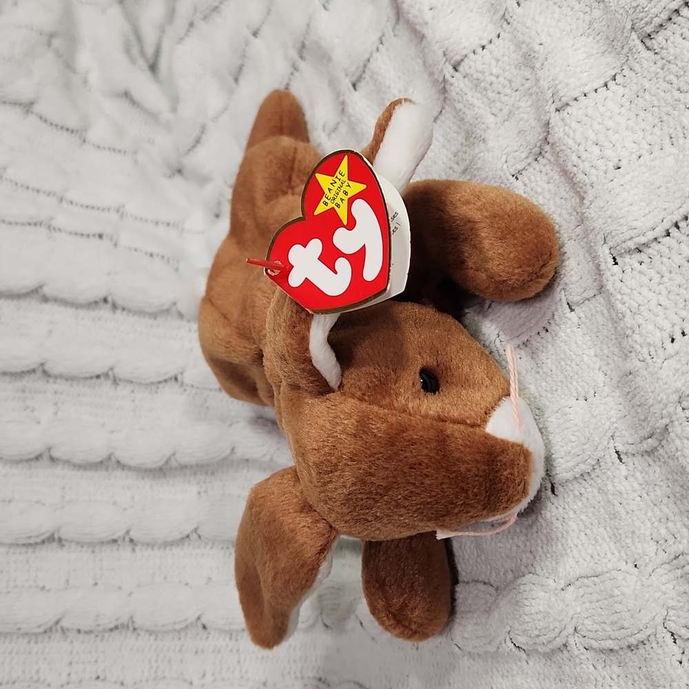 Vintage Ty Beanie Baby Original "Ears" Bunny 1995 P.E.Pellets